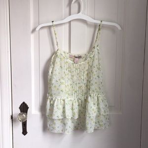 Forever 21 Yellow Flower Flowy Tank